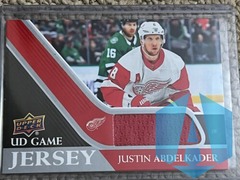 2020-21 UD Series 1 Game Jersey #GJ-JA Justin Abdelkader - Detroit Red Wings